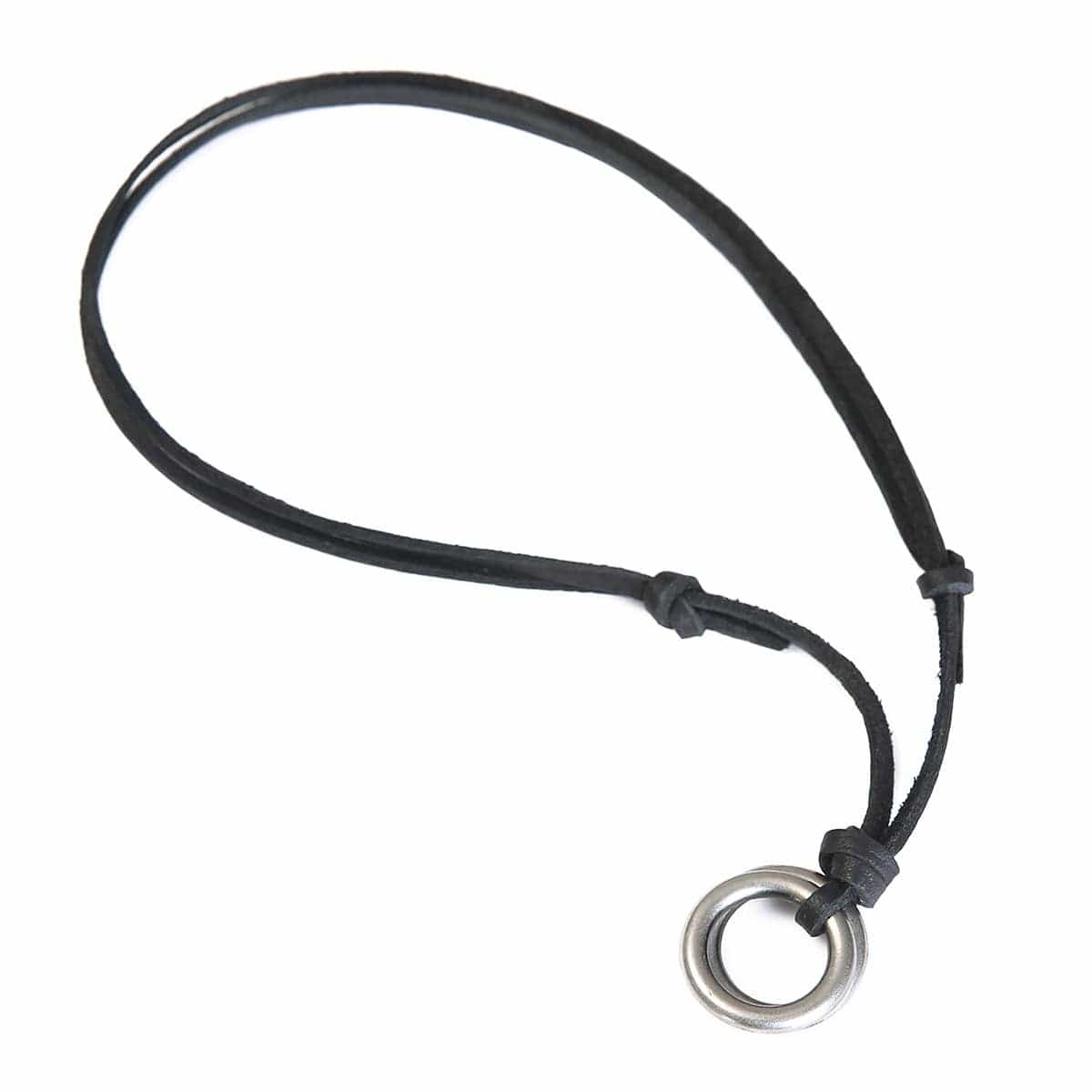 Mad Man - Leather Double Ring Necklace – ManUp