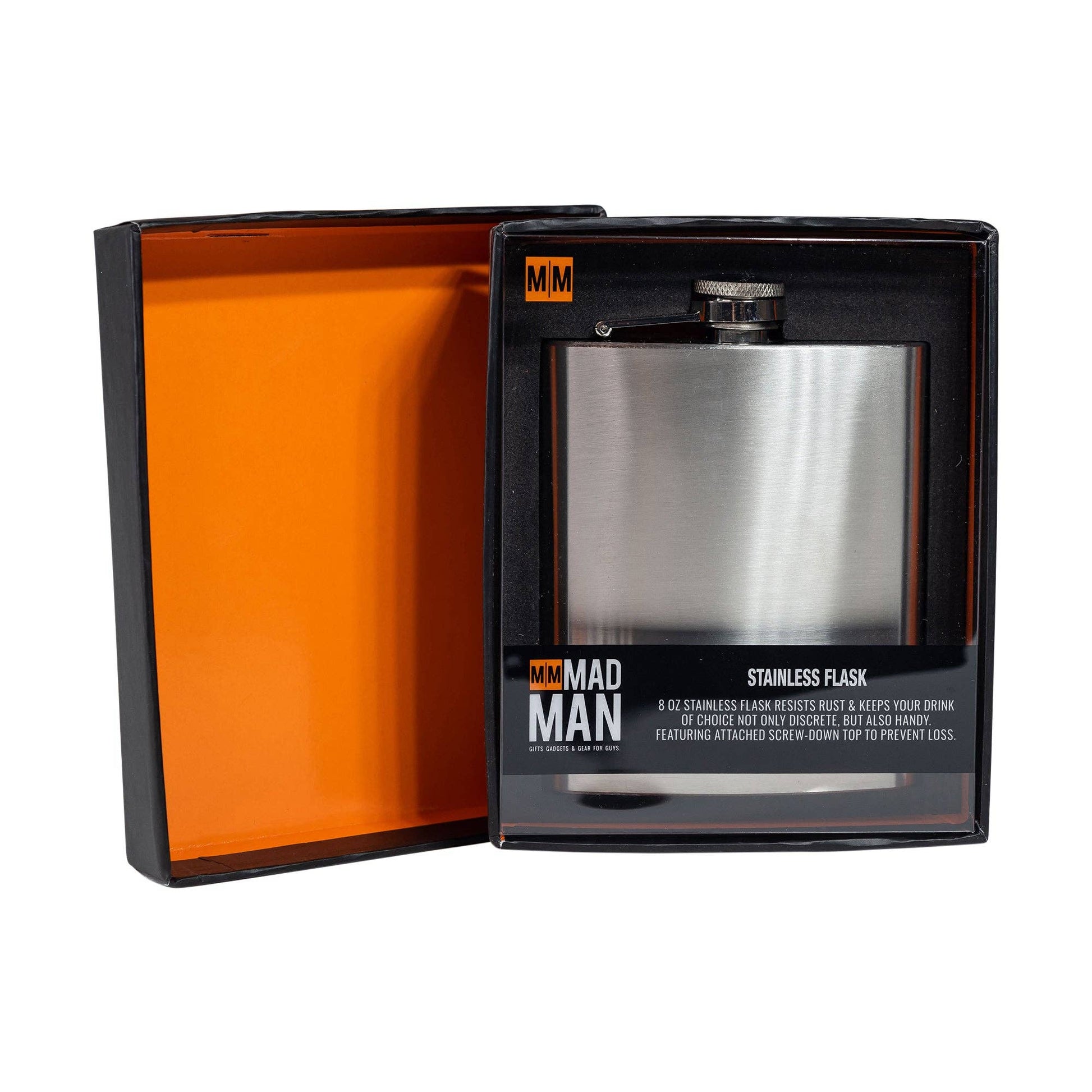 Mad Man Mad Man - Stainless Flask: Silver
