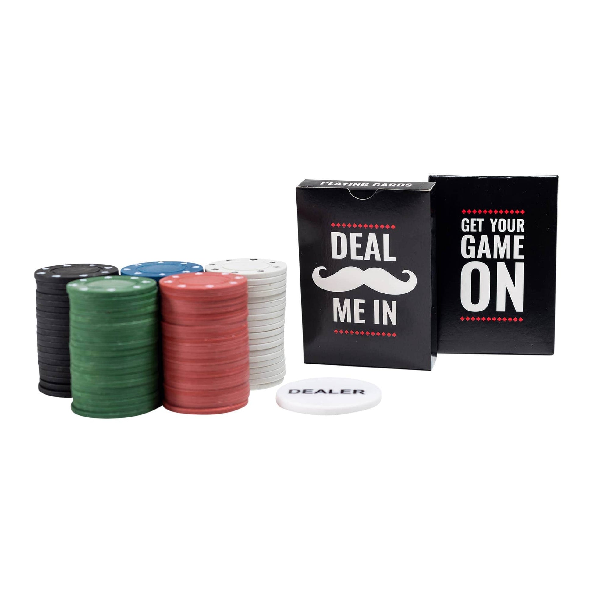 Mad Man Men's Professional Poker in a Tin Set: Black