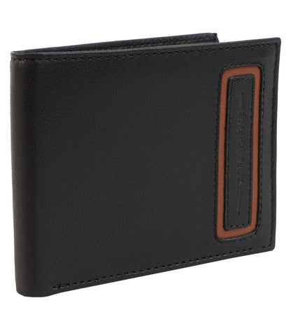 Magid Magid - Jack Abrahams Gift Box Goat Nappa Leather Bi-Fold Minimalist Wallet Black/Cognac: Black/Cognac - 4" H x 1" D x 5" L