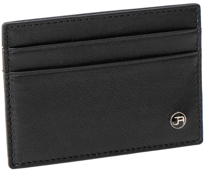 Magid Magid - Jack Abrahams Goat Nappa Leather Card Case Front Pocket Wallet Black: Black - 4" H x 1" D x 5" L