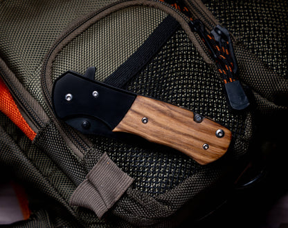MakerFlo MakerFlo - Pocket Knife, Folding Knife, Hunting Knife, Tactical Knife: Black