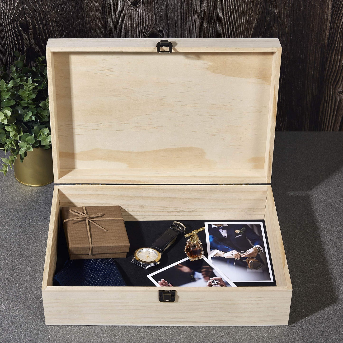 MakerFlo MakerFlo - Wood Memory Boxes, XL: Dark Walnut / Case of 6