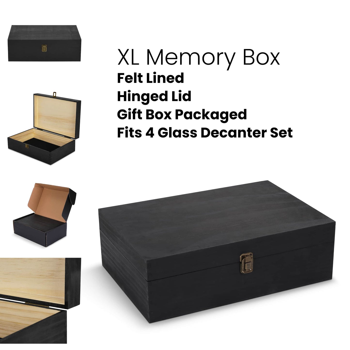 MakerFlo MakerFlo - Wood Memory Boxes, XL: Dark Walnut / Case of 6