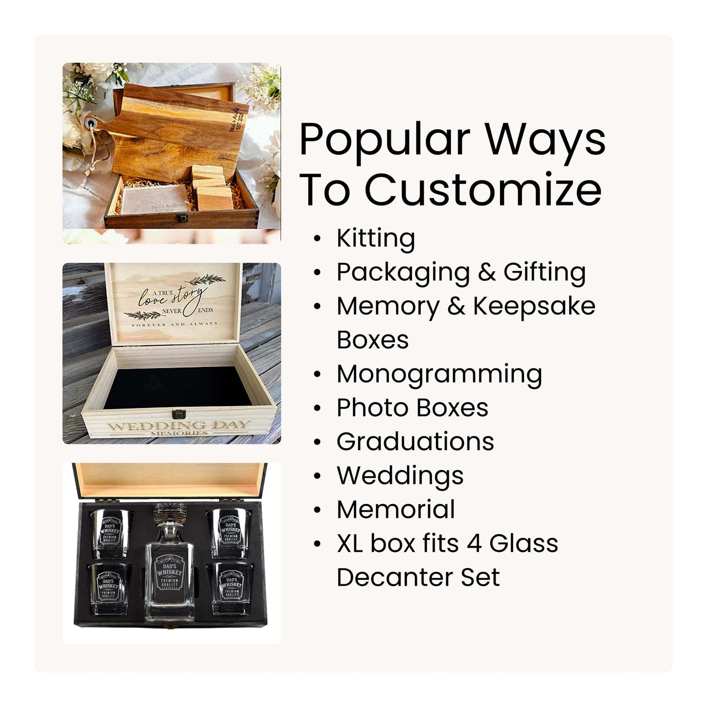 MakerFlo MakerFlo - Wood Memory Boxes, XL: Dark Walnut / Case of 6