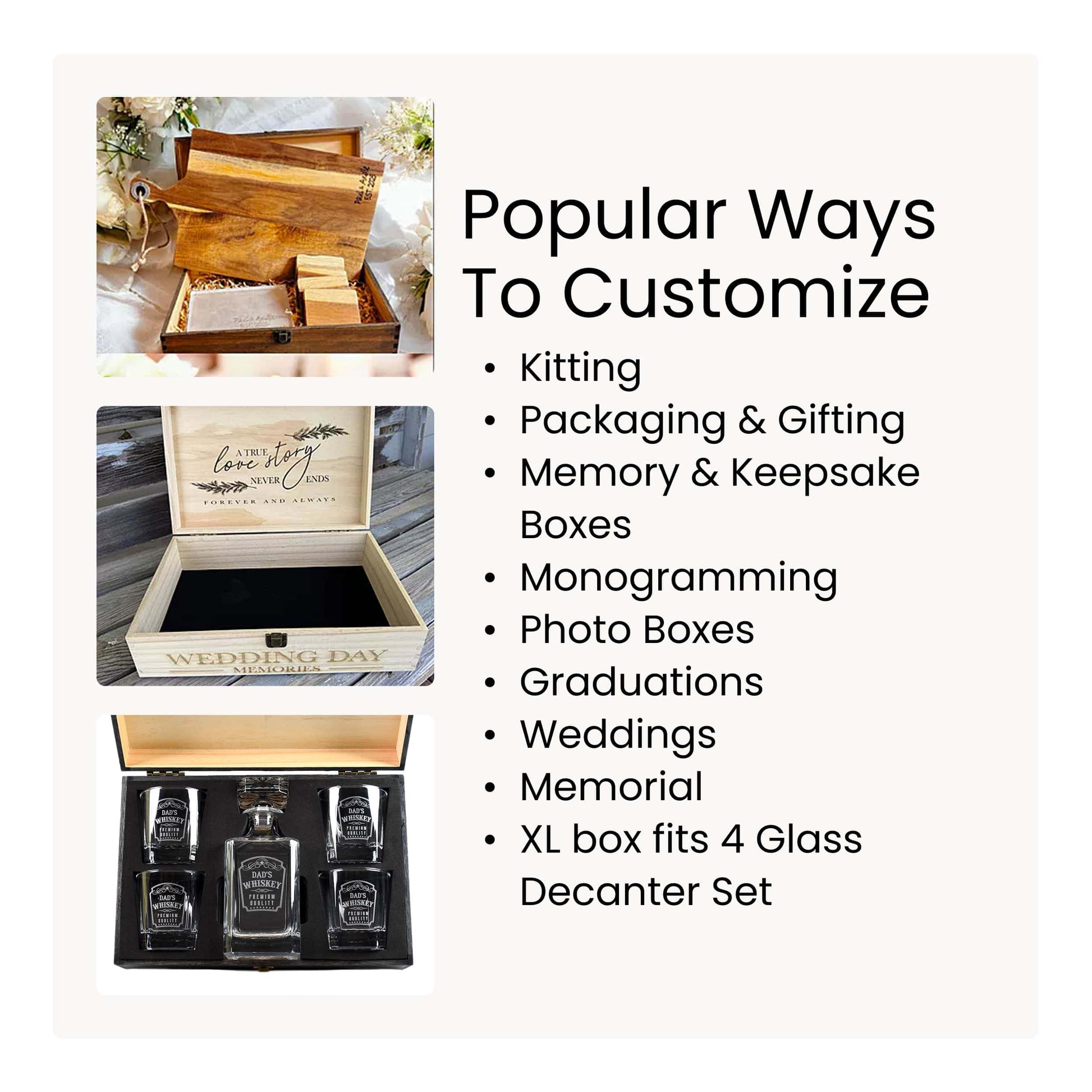 MakerFlo MakerFlo - Wood Memory Boxes, XL: Dark Walnut / Case of 6