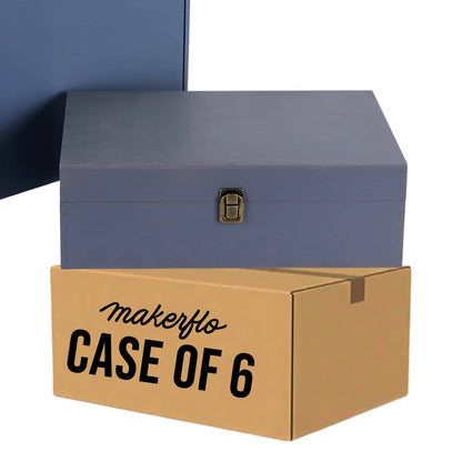 MakerFlo MakerFlo - Wood Memory Boxes, XL: Dark Walnut / Case of 6