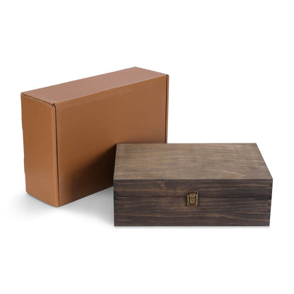 MakerFlo MakerFlo - Wood Memory Boxes, XL: Dark Walnut / Case of 6