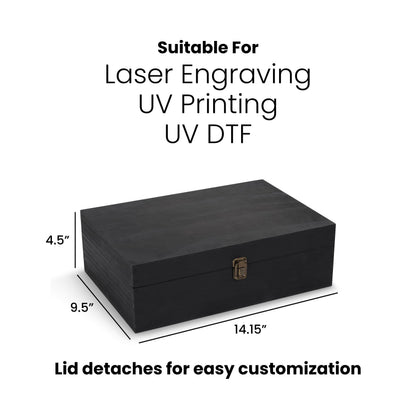 MakerFlo MakerFlo - Wood Memory Boxes, XL: Dark Walnut / Case of 6