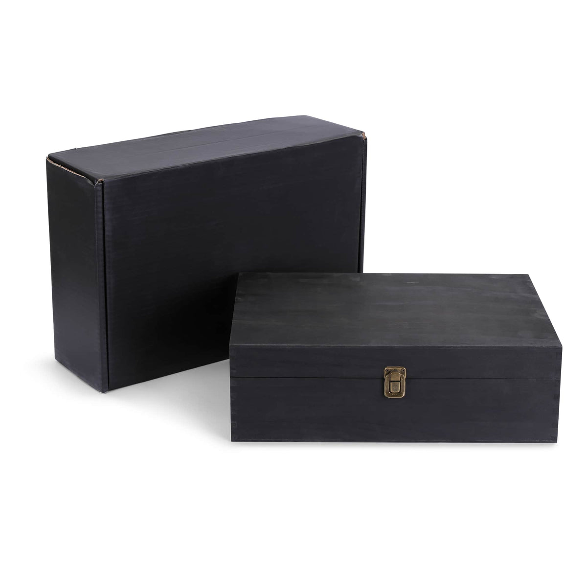 MakerFlo MakerFlo - Wood Memory Boxes, XL: Ebony / Black / Case of 6