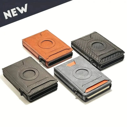 Man Up AirTag Wallet Pop-Up Air Tag Wallet (Brown)