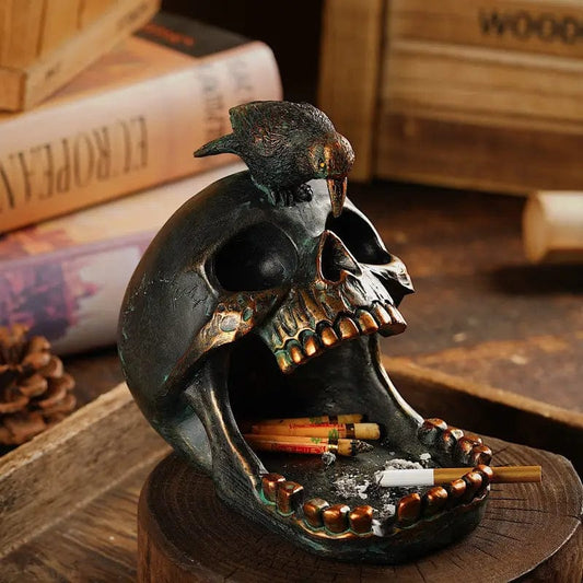 Man Up Ashtray Gothic Crow Ashtray - Jewelry Holder