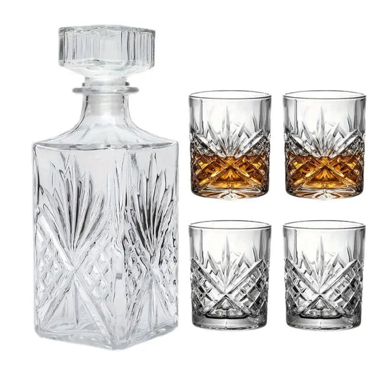 Man Up Barware Set Whiskey Decanter Set - 5pc