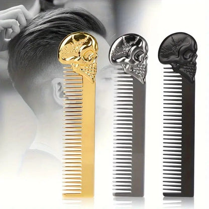 Man Up Beard Comb Golden Skull Beard/Hair Comb