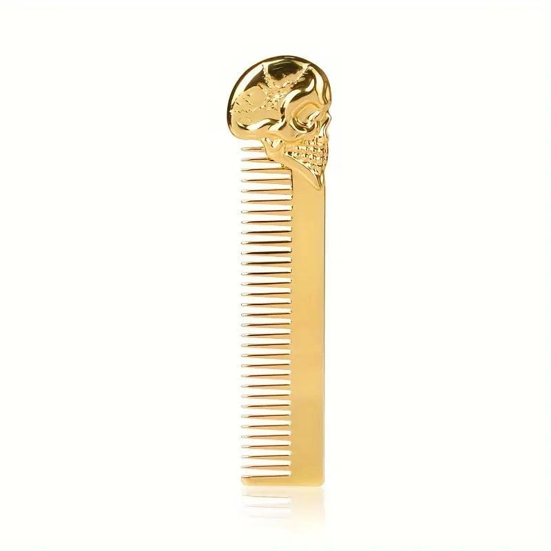 Man Up Beard Comb Golden Skull Beard/Hair Comb