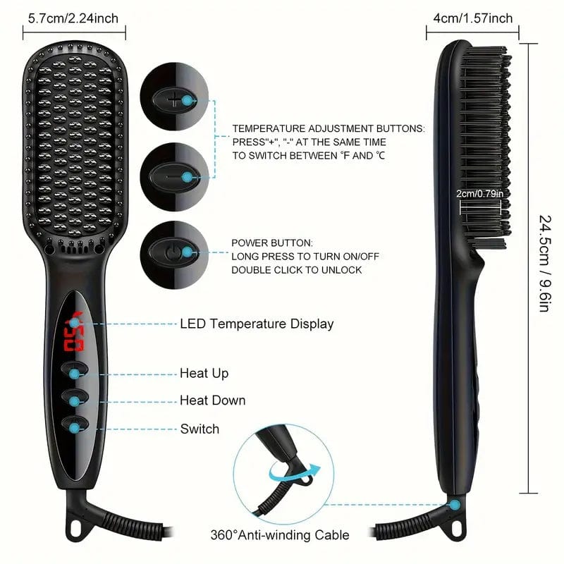 Man Up Beard Straightener Men's Heated Beard Straightener