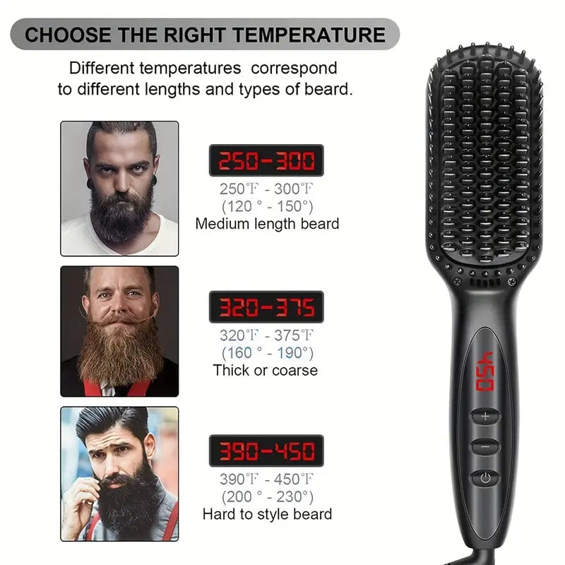 Man Up Beard Straightener Men's Heated Beard Straightener