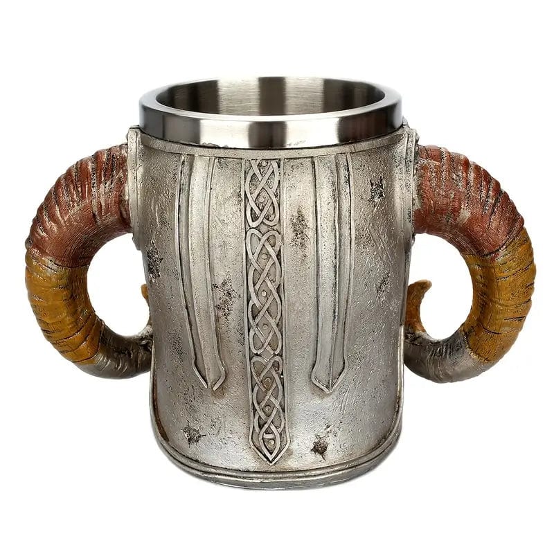 Man Up Beer Stein Viking Skull Beer Mug