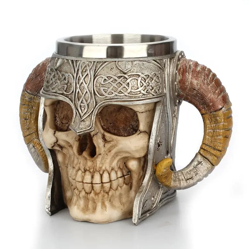 Man Up Beer Stein Viking Skull Beer Mug