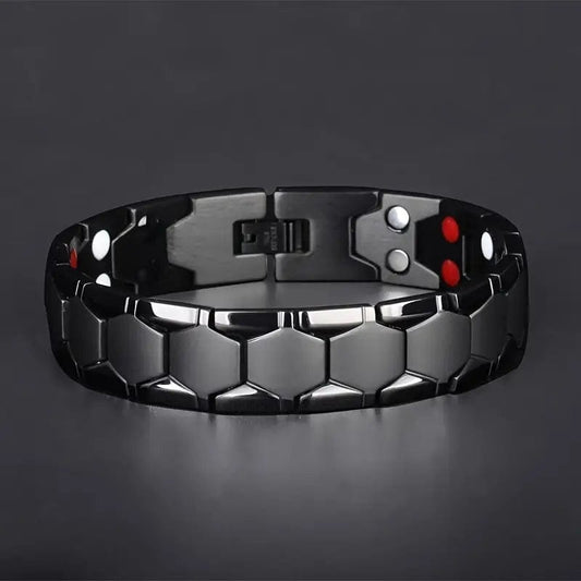 Man Up Bracelet Magnetic Energy Bracelet - Black