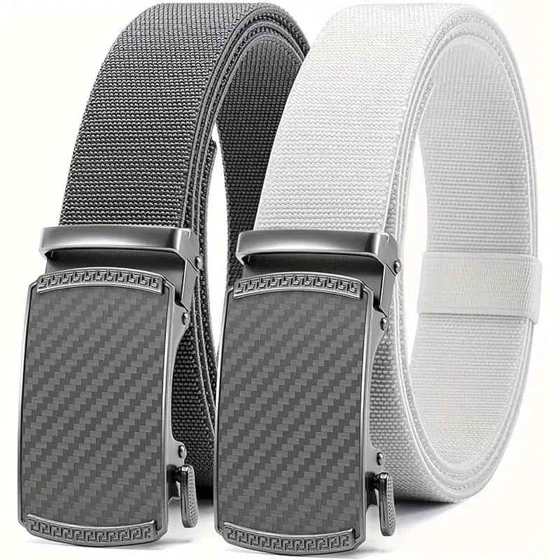 Man Up Canvas Belt Brushed Gunmetal Canvas Belt - Grey