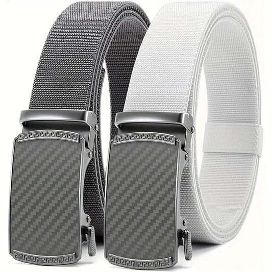 Man Up Canvas Belt Brushed Gunmetal Canvas Belt - Grey