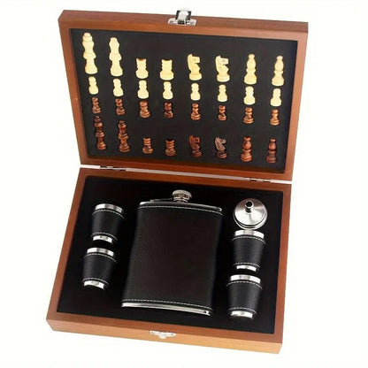 Man Up Chess Gift Set Chess Game & Drink Set