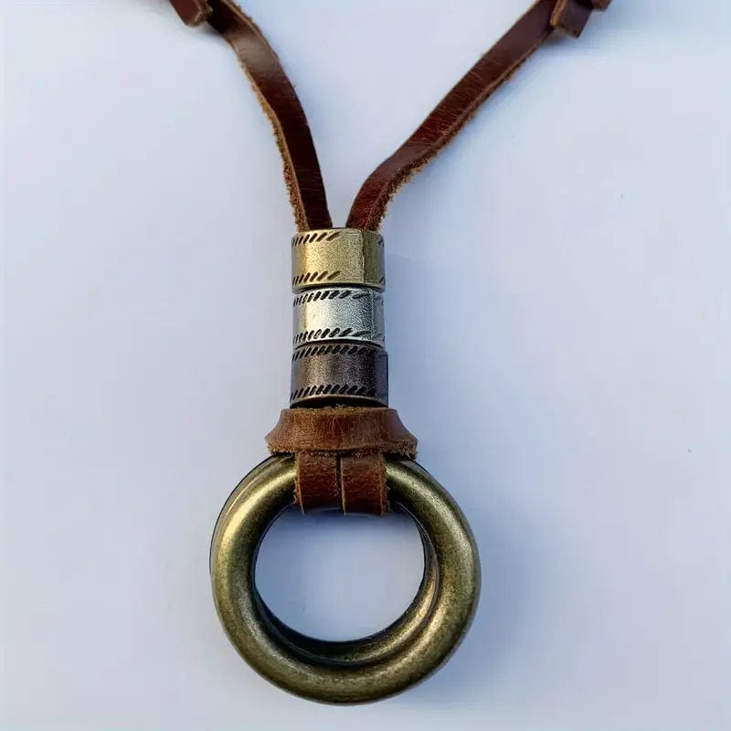 Man Up Cowhide Leather w/Bronze Rings