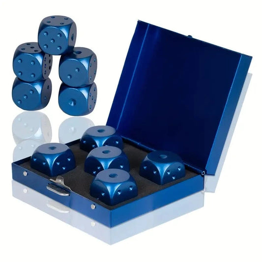 Man Up Dice Alloy Dice Set - Blue