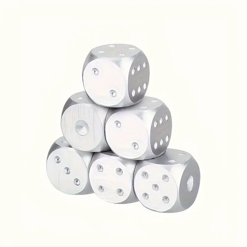 Man Up Dice Gift Set Alloy Dice Set - Silver