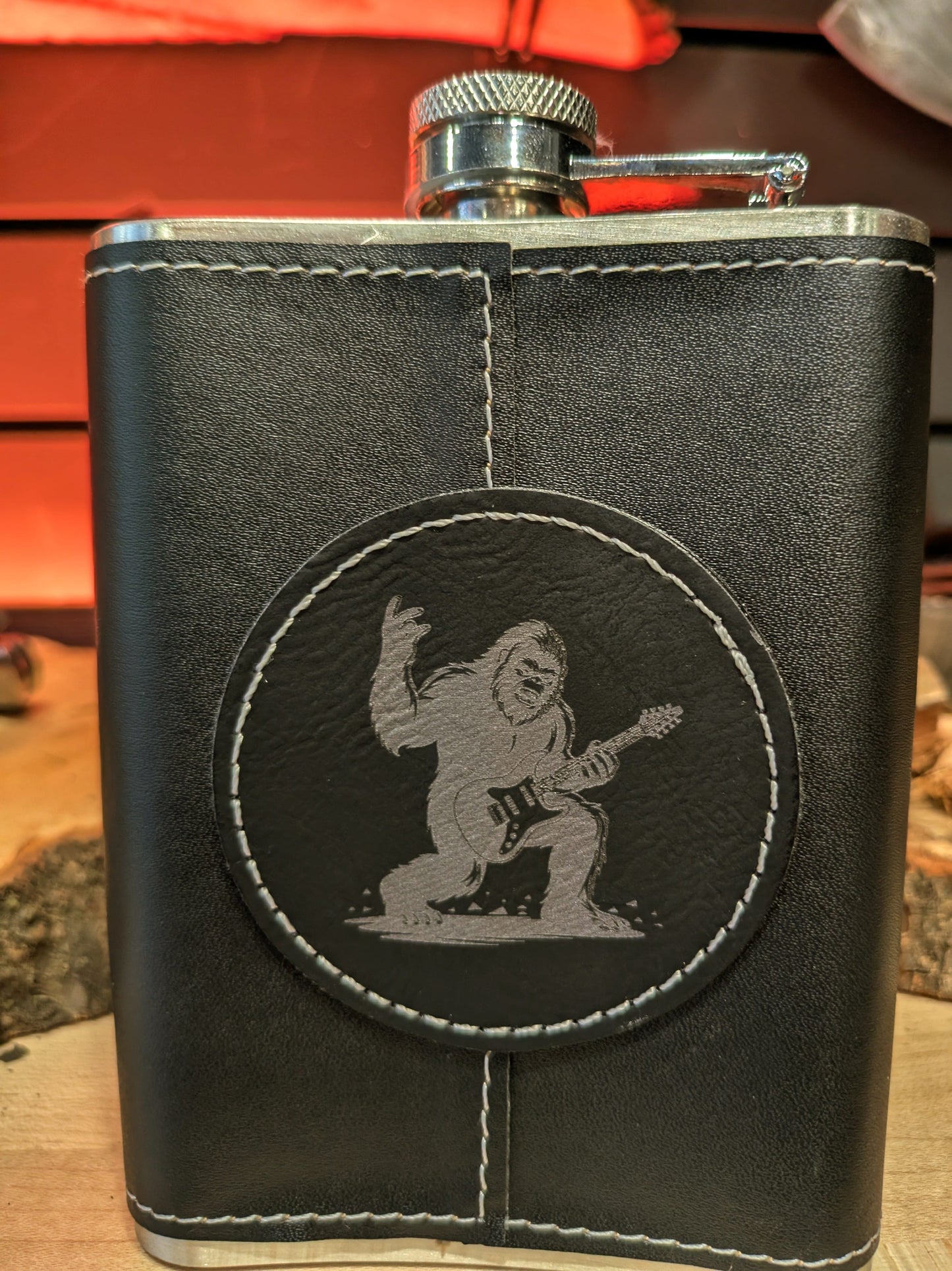 Man Up Flask Bigfoot Rocking America Flask - Man Up Flask