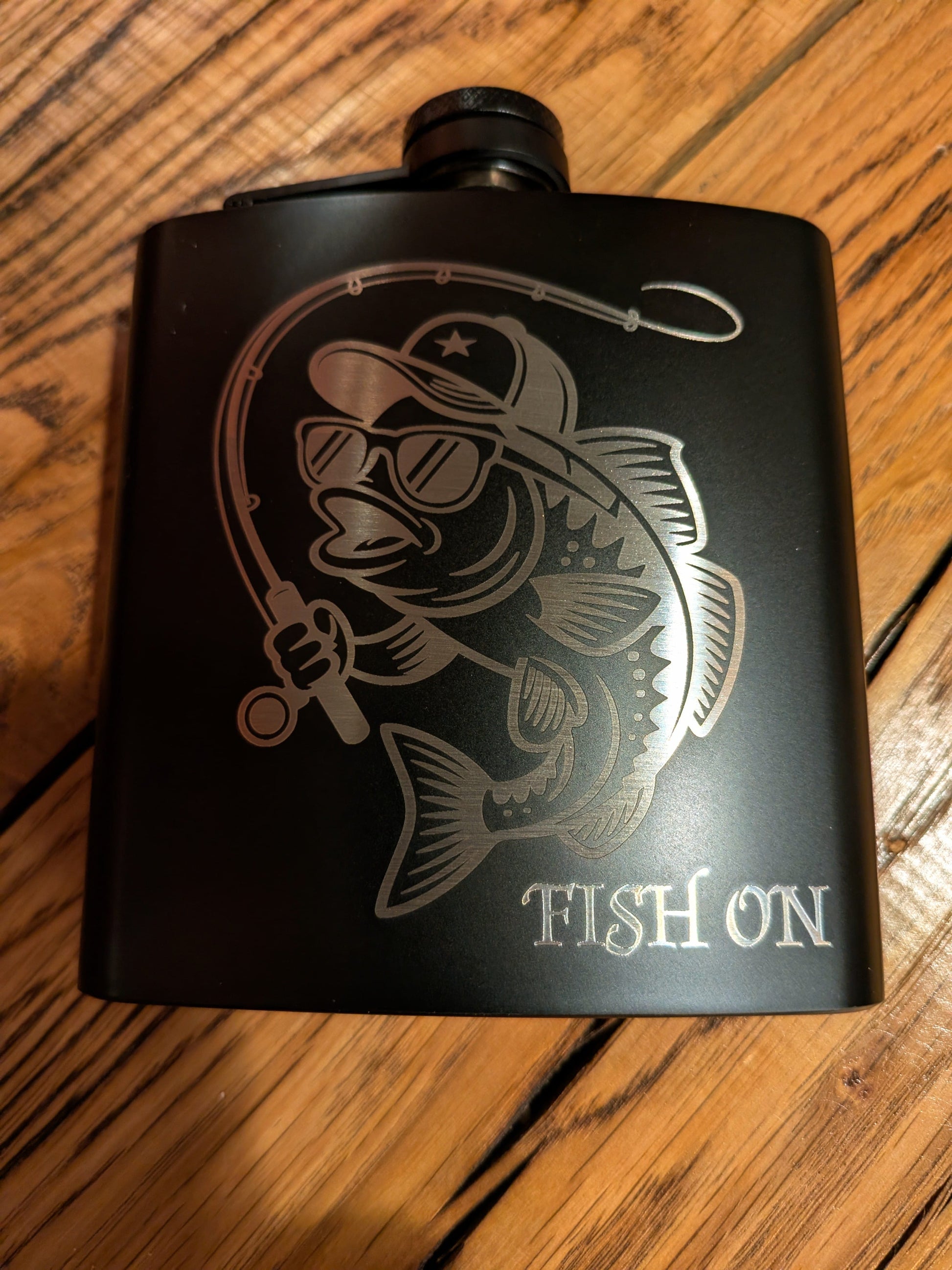 Man Up Flask Fish On - Man Up Flask