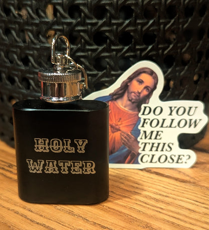 Man Up Flask Holy Water - Mini Flask 1 oz