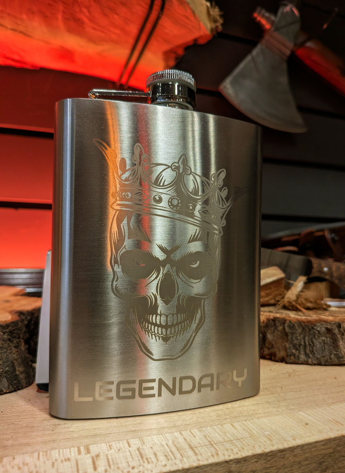 Man Up Flask Legendary King - Stainless Steel Man Up Flask