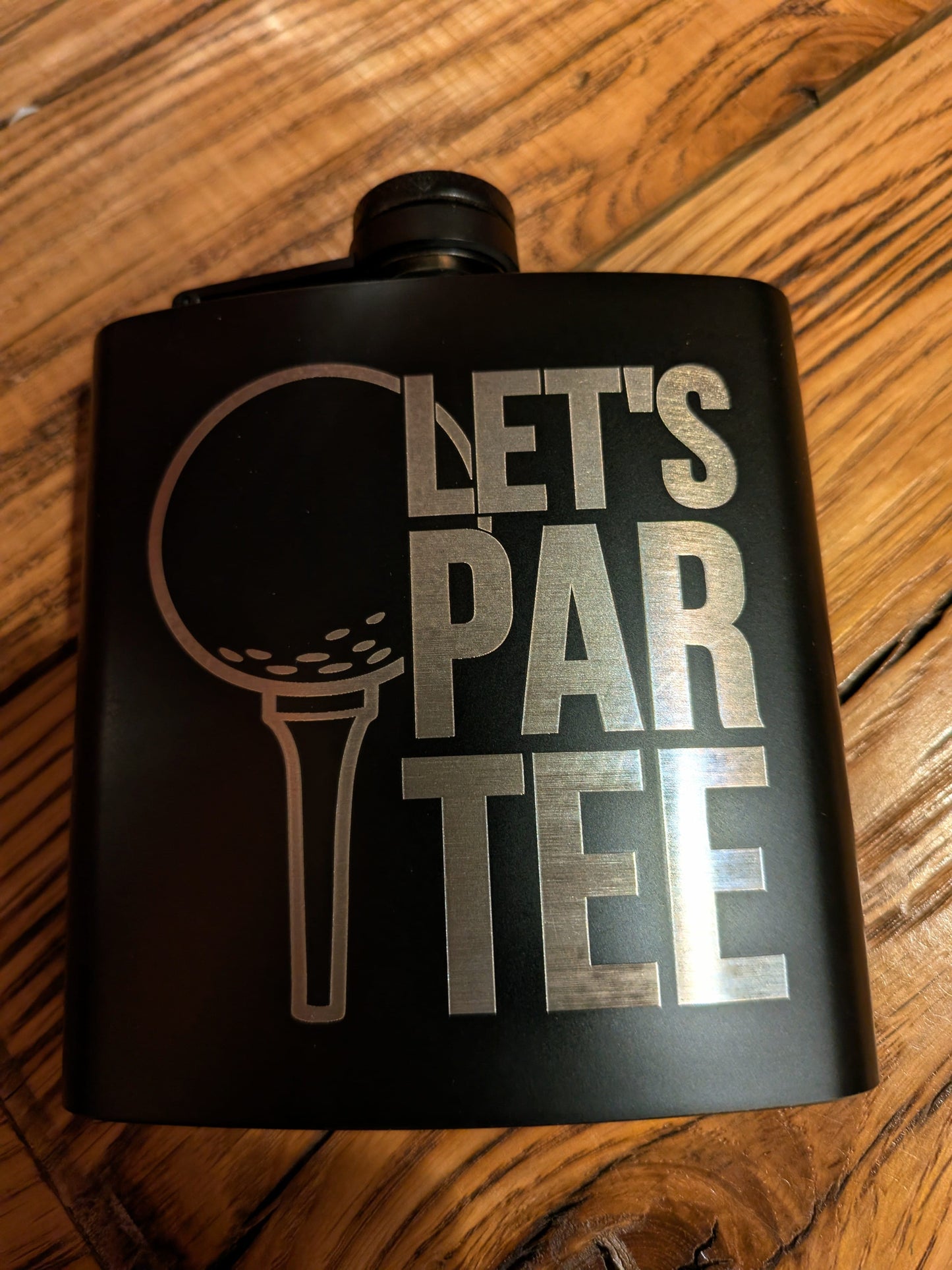 Man Up Flask Let's Par Tee - Funny Golfers Flask