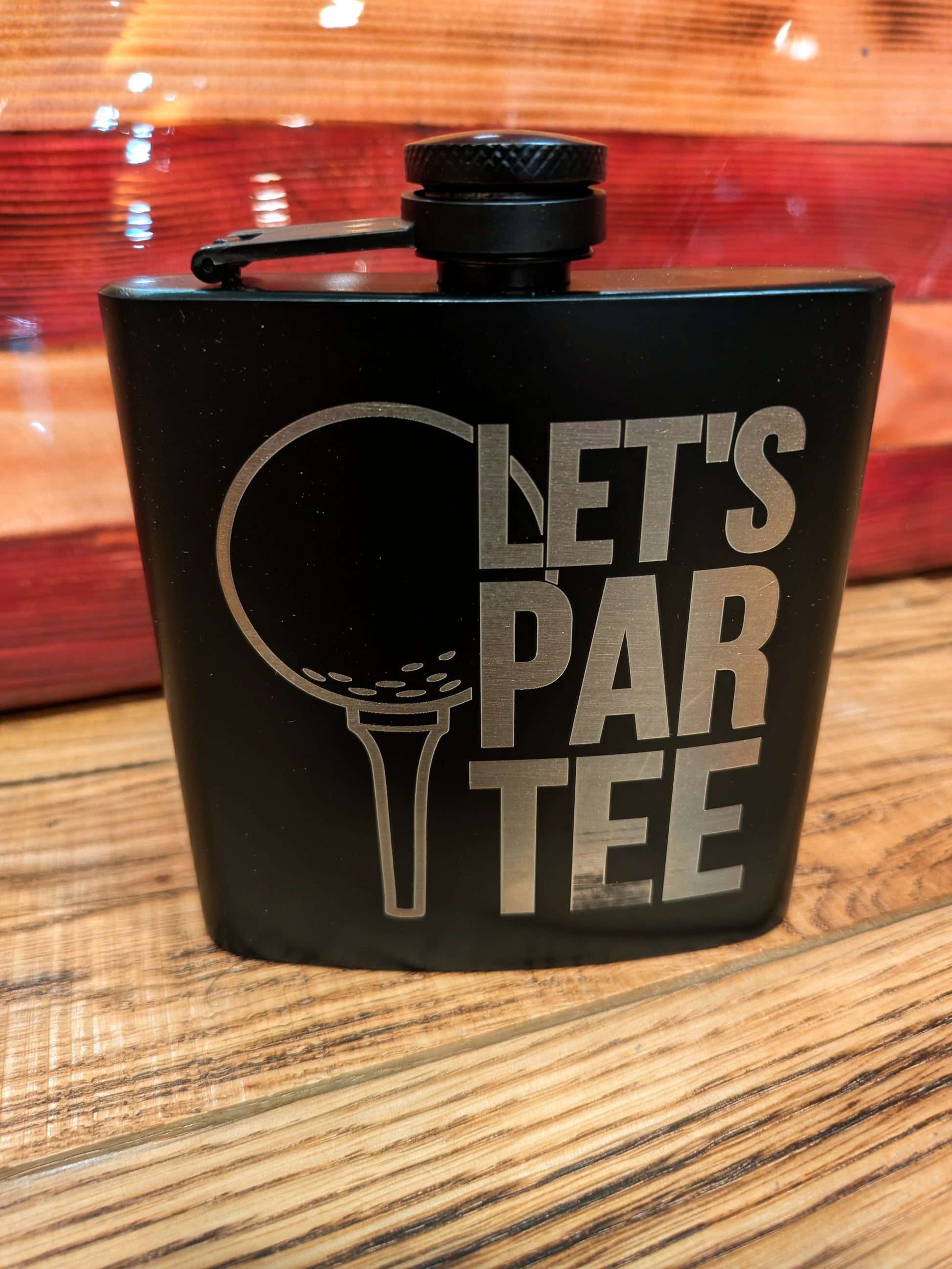 Man Up Flask Let's Par Tee - Funny Golfers Flask