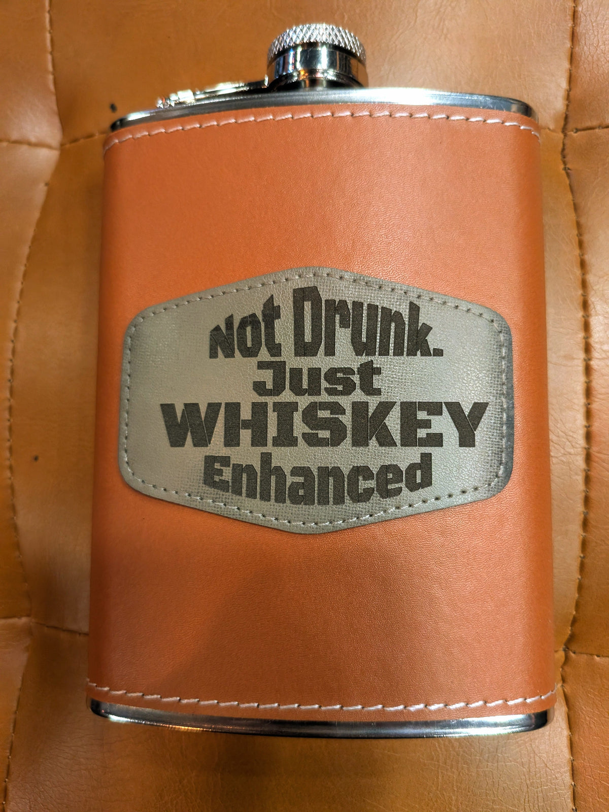 Man Up Flask Not Drunk just Whiskey Enhanced - Man Up Flask