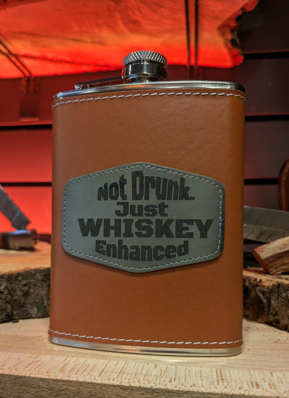 Man Up Flask Not Drunk just Whiskey Enhanced - Man Up Flask