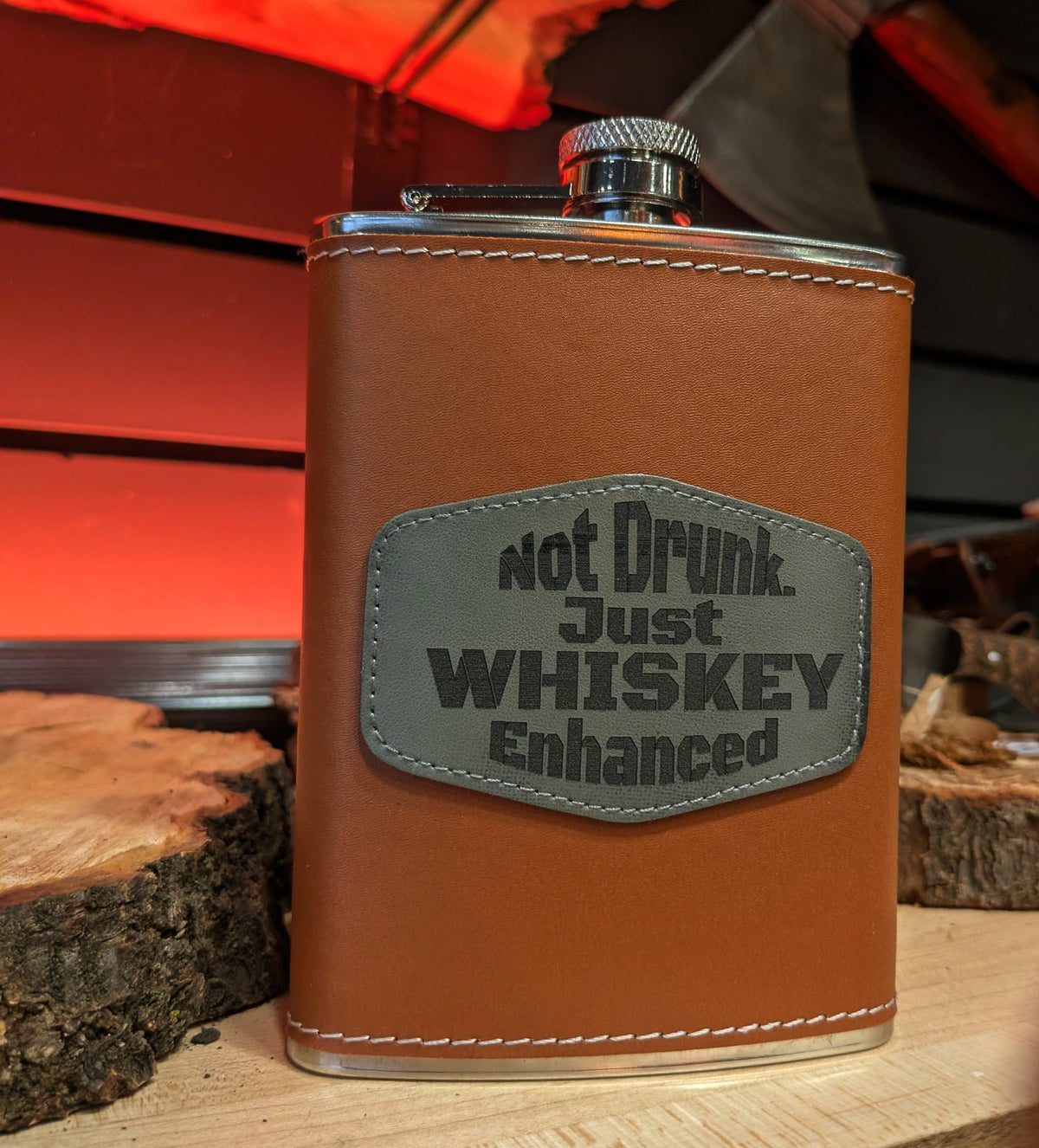 Man Up Flask Not Drunk just Whiskey Enhanced - Man Up Flask