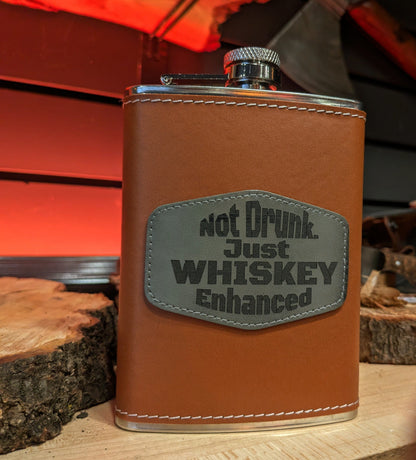 Man Up Flask Not Drunk just Whiskey Enhanced - Man Up Flask