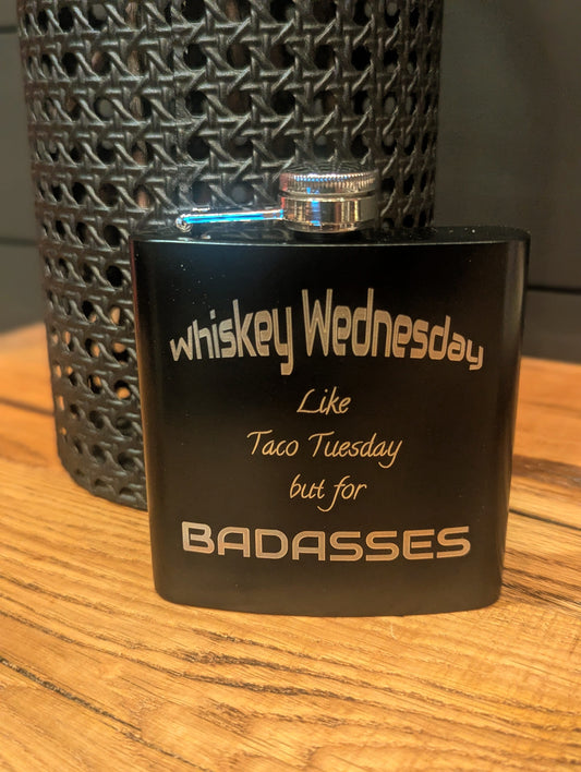 Man Up Flask Whiskey Wednesday Flask