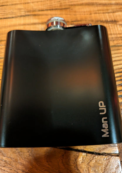 Man Up Flask Zero Fucks - Man Up Flask - 6 oz black