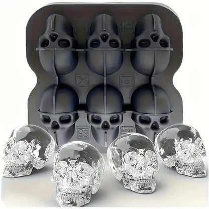 Man Up Ice Mold 3-D Skull Silicone Ice Mold
