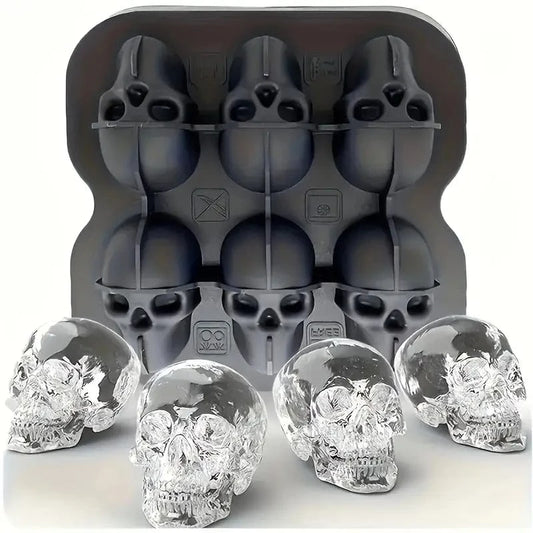 Man Up Ice Mold 3-D Skull Silicone Ice Mold
