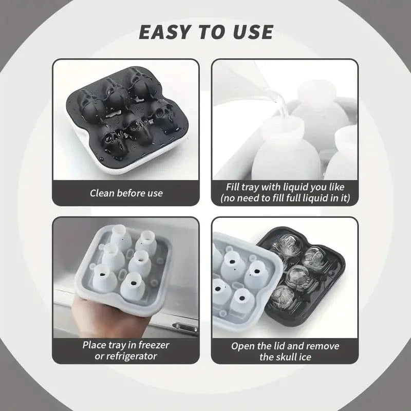 Man Up Ice Mold Skull Ice Mold