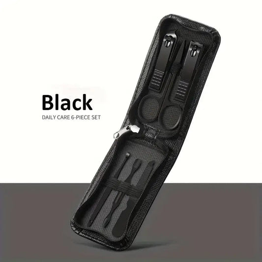 Man Up Manicure Kit 6 Pc. Manicure Set - Carbon Fiber