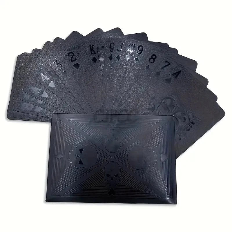 Man Up Playing Cards Black Skull - Waterproof Playing Cards