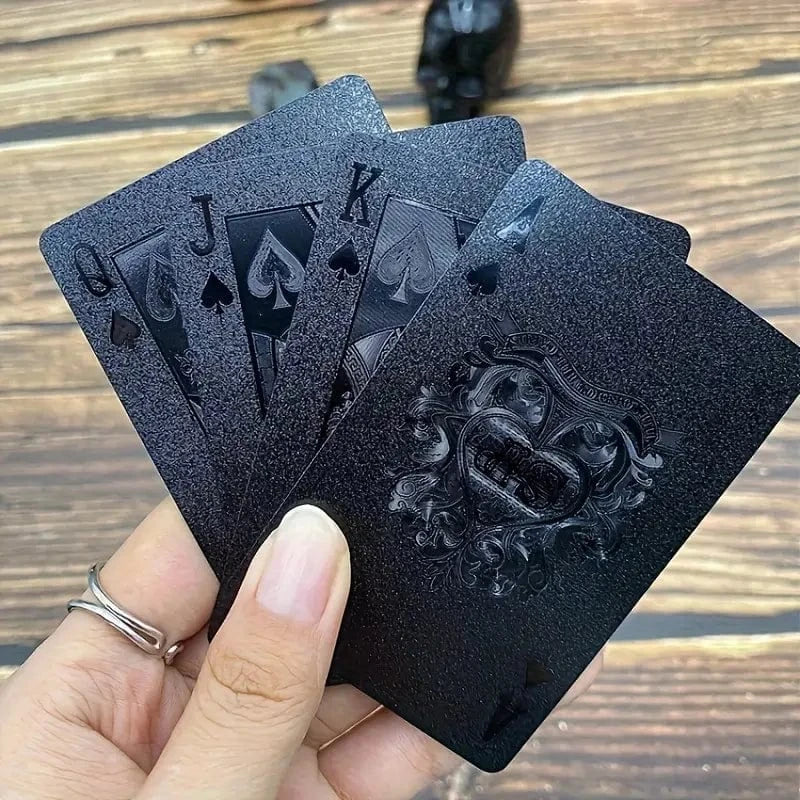 Man Up Playing Cards Black Skull - Waterproof Playing Cards