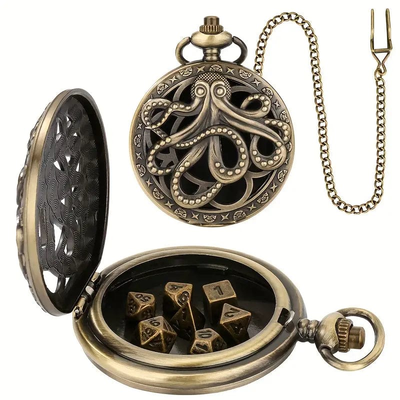 Man Up Pocket Watch Octopus Pocket Watch Case - Bronze