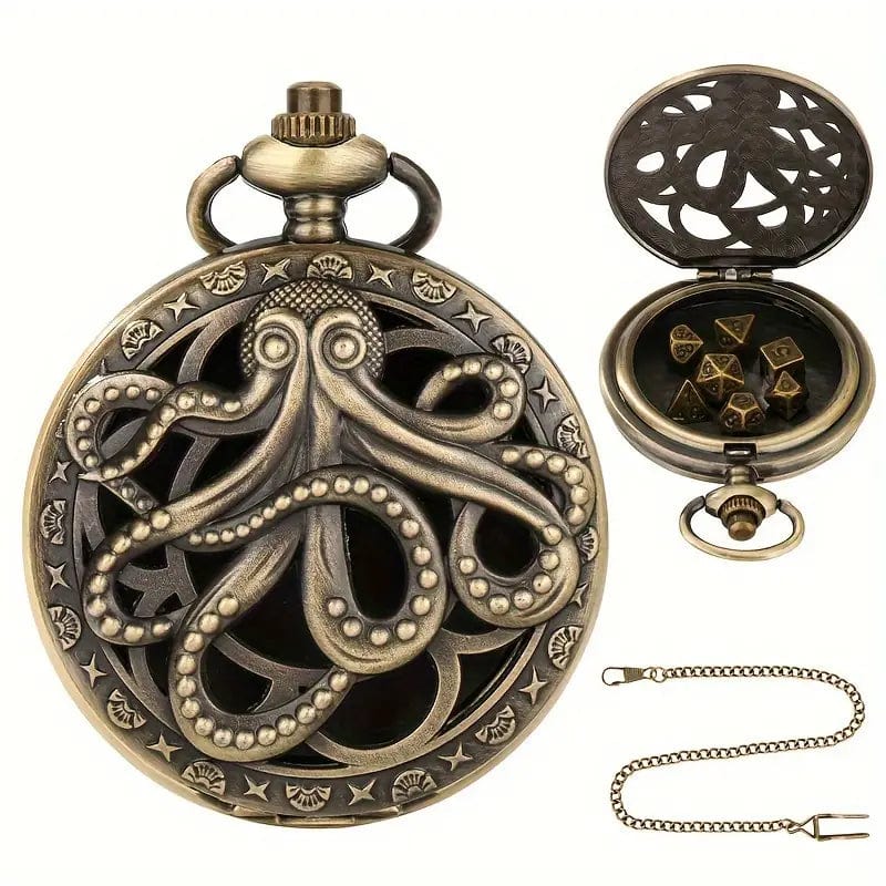 Man Up Pocket Watch Octopus Pocket Watch Case - Bronze